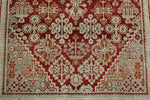 4x7 Burgundy and Light Blue Persian Rug