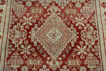 4x7 Burgundy and Light Blue Persian Rug