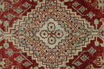 4x7 Burgundy and Light Blue Persian Rug
