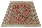 4x7 Burgundy and Light Blue Persian Rug