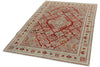 4x7 Burgundy and Light Blue Persian Rug