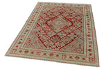 4x7 Burgundy and Light Blue Persian Rug