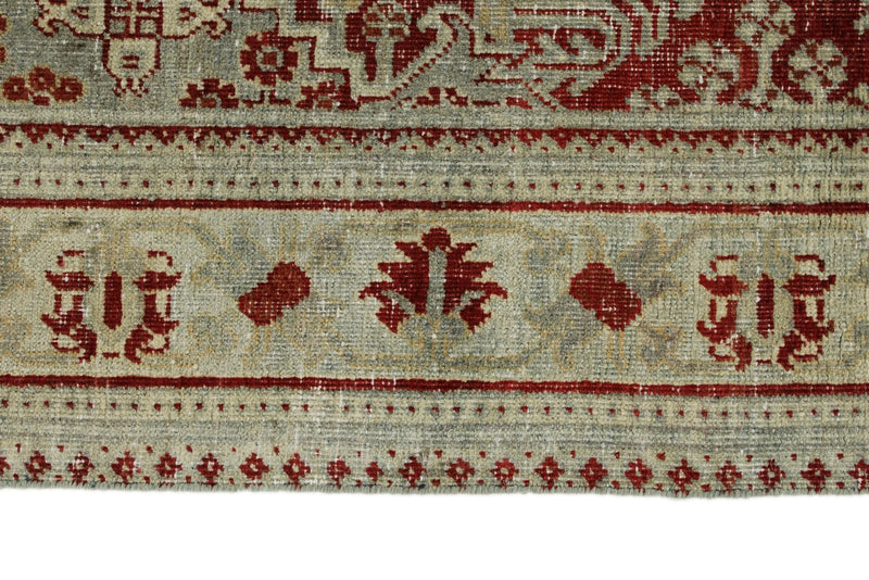 4x7 Burgundy and Light Blue Persian Rug