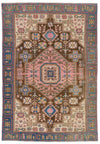 4x6 Pink and Blue Persian Traditional Rug