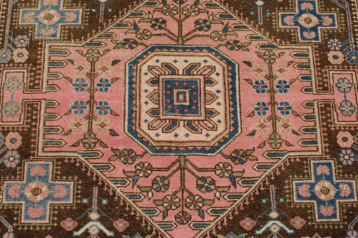 4x6 Pink and Blue Persian Traditional Rug