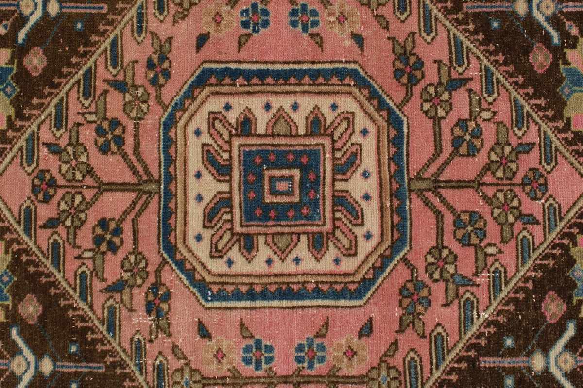 4x6 Pink and Blue Persian Traditional Rug