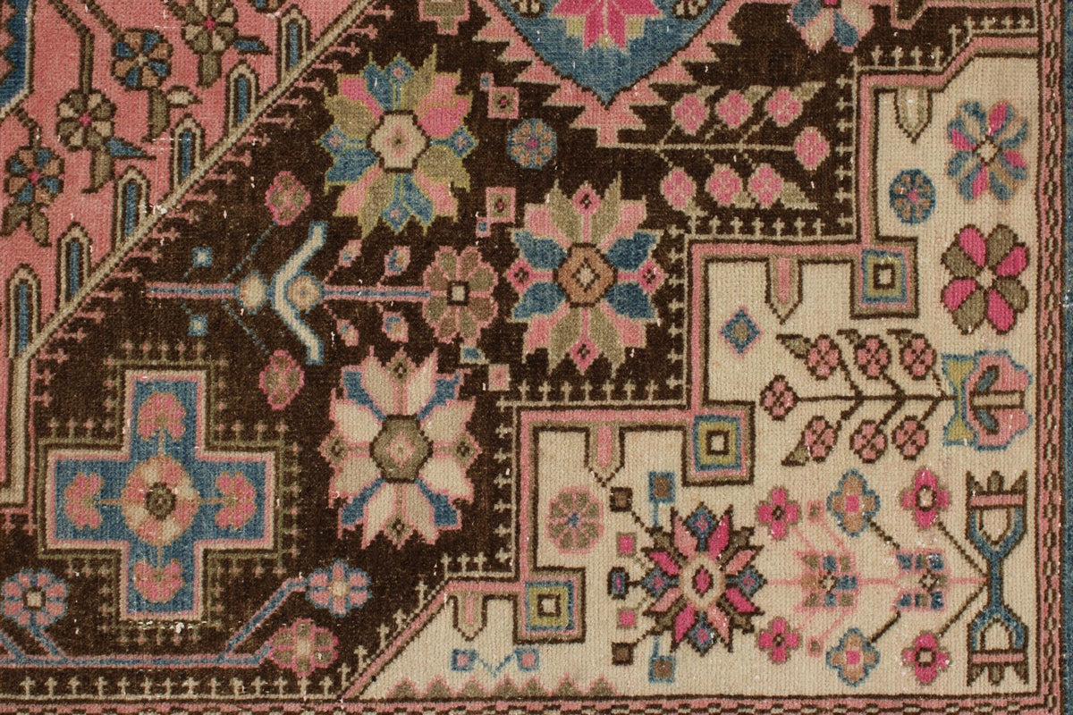 4x6 Pink and Blue Persian Traditional Rug