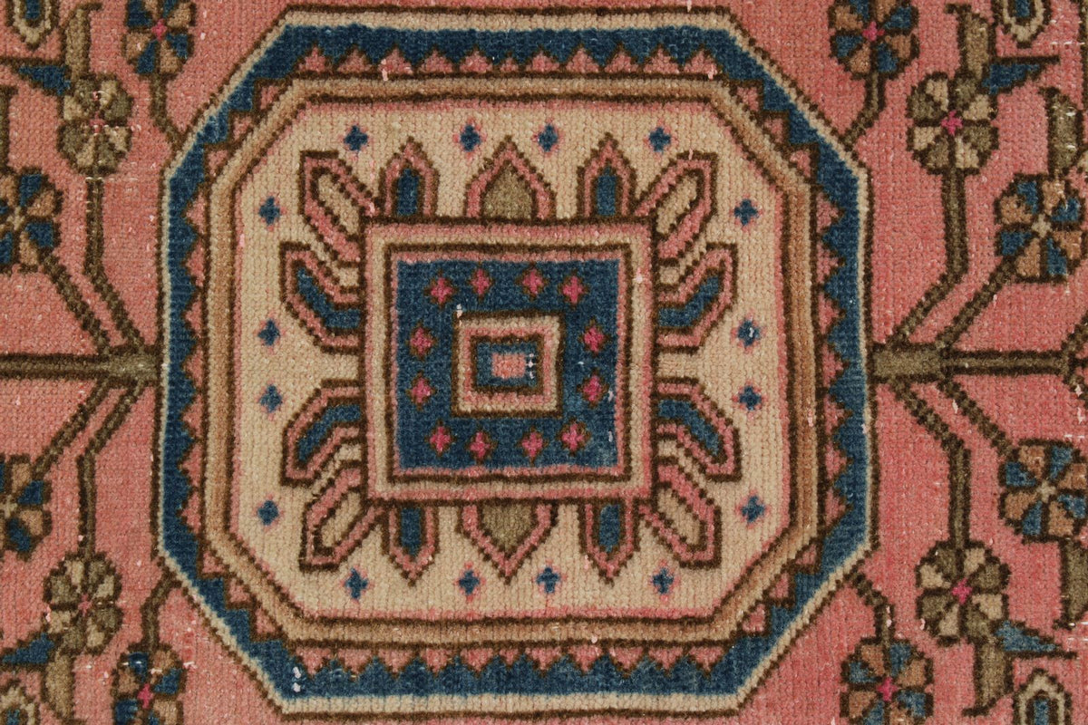 4x6 Pink and Blue Persian Traditional Rug