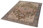 4x6 Pink and Blue Persian Traditional Rug