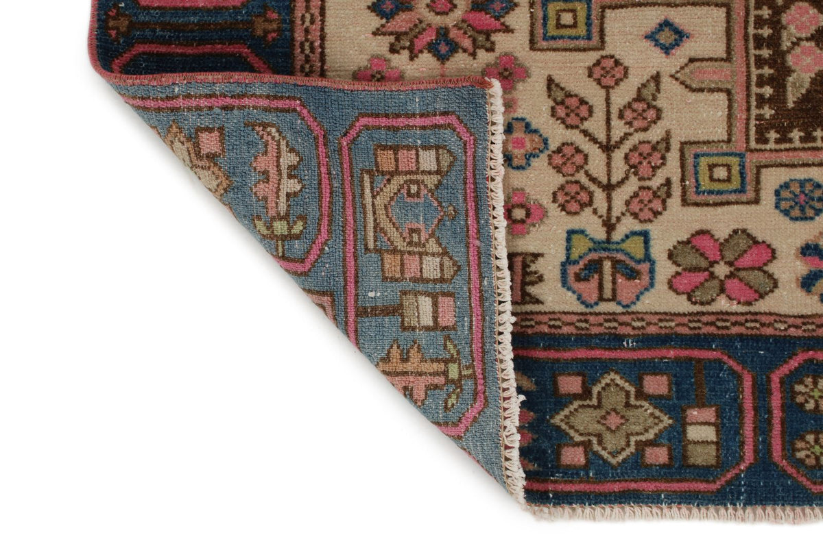 4x6 Pink and Blue Persian Traditional Rug