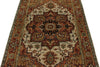 4x6 Ivory and Rust Anatolian Persian Rug
