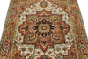 4x6 Ivory and Rust Anatolian Persian Rug