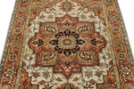4x6 Ivory and Rust Anatolian Persian Rug