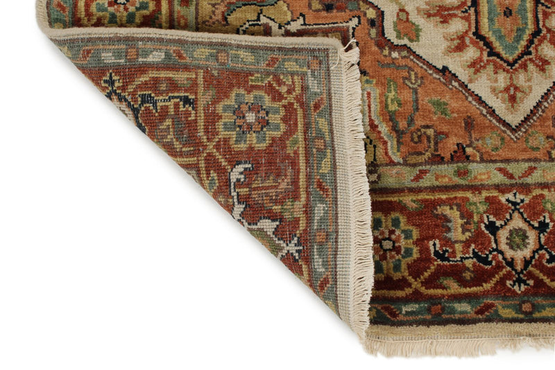 4x6 Ivory and Rust Anatolian Persian Rug