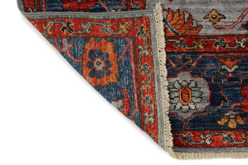 6x18 Gray and Blue Anatolian Traditional Rug