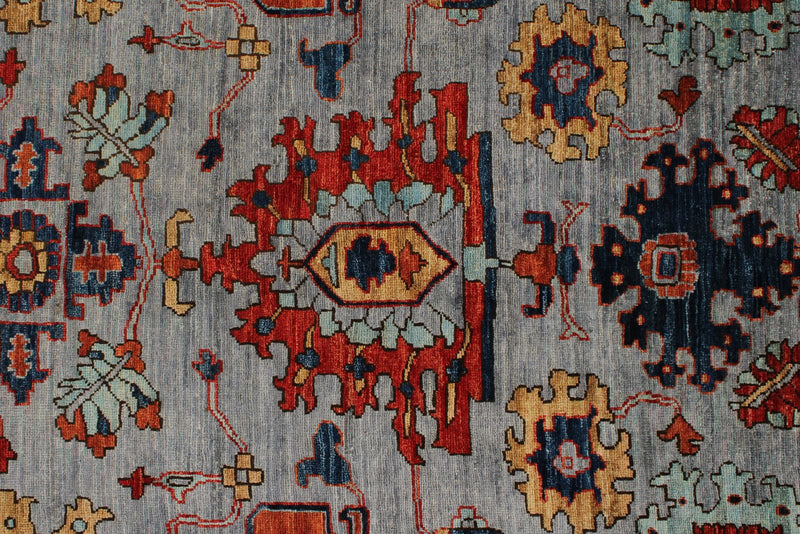6x18 Gray and Blue Anatolian Traditional Rug