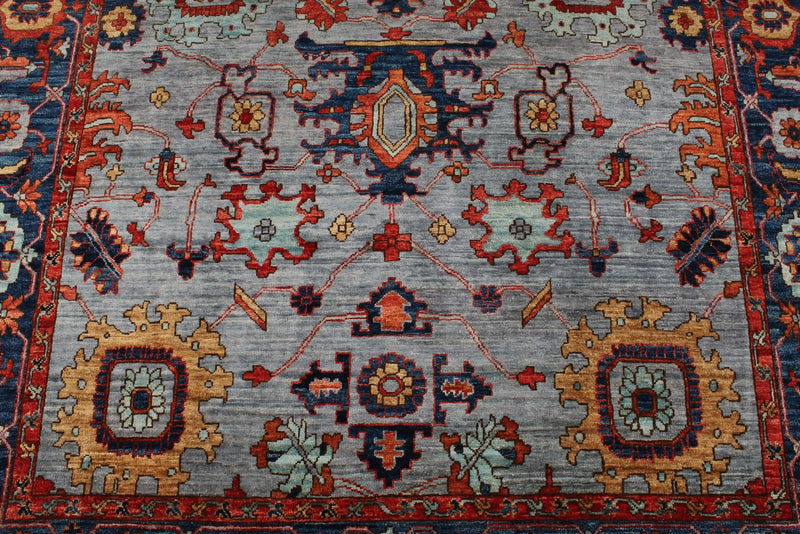 6x18 Gray and Blue Anatolian Traditional Rug