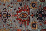 6x18 Gray and Blue Anatolian Traditional Rug