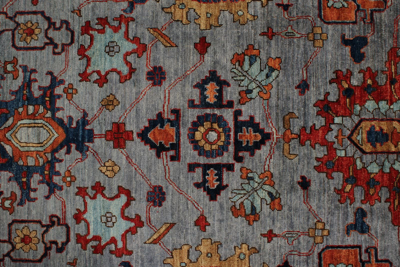 6x18 Gray and Blue Anatolian Traditional Rug