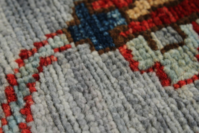 6x18 Gray and Blue Anatolian Traditional Rug