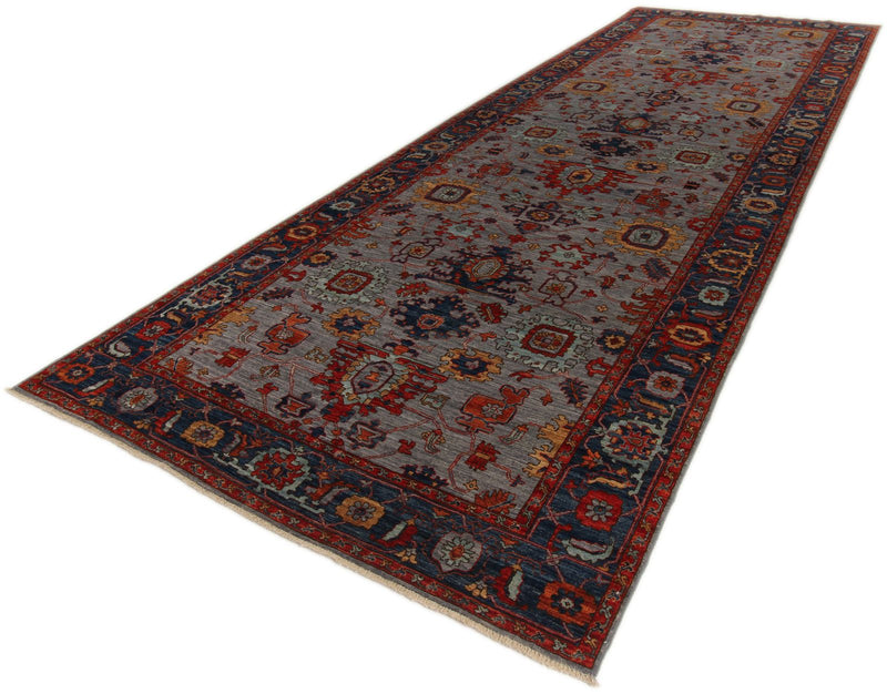 6x18 Gray and Blue Anatolian Traditional Rug