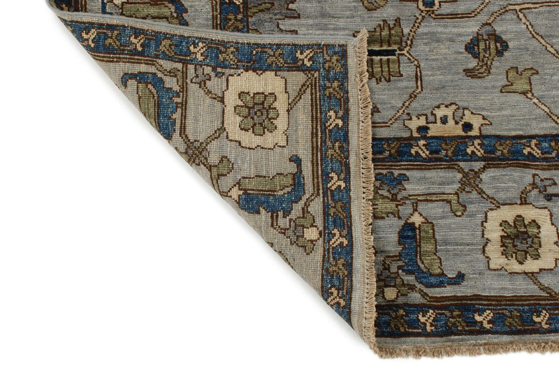 6x17 Gray and Light Blue Anatolian Traditional Rug