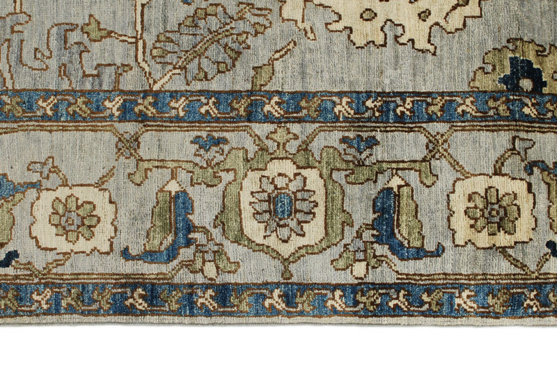 6x17 Gray and Light Blue Anatolian Traditional Rug