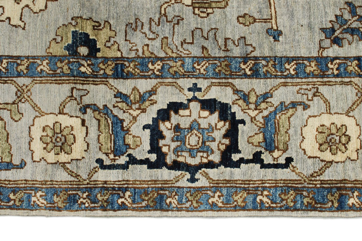 6x17 Gray and Light Blue Anatolian Traditional Rug