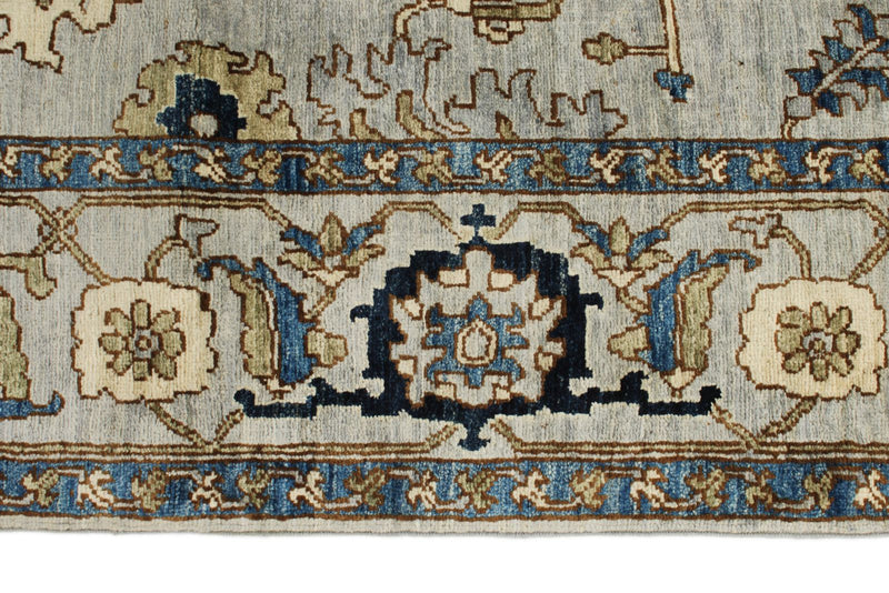 6x17 Gray and Light Blue Anatolian Traditional Rug