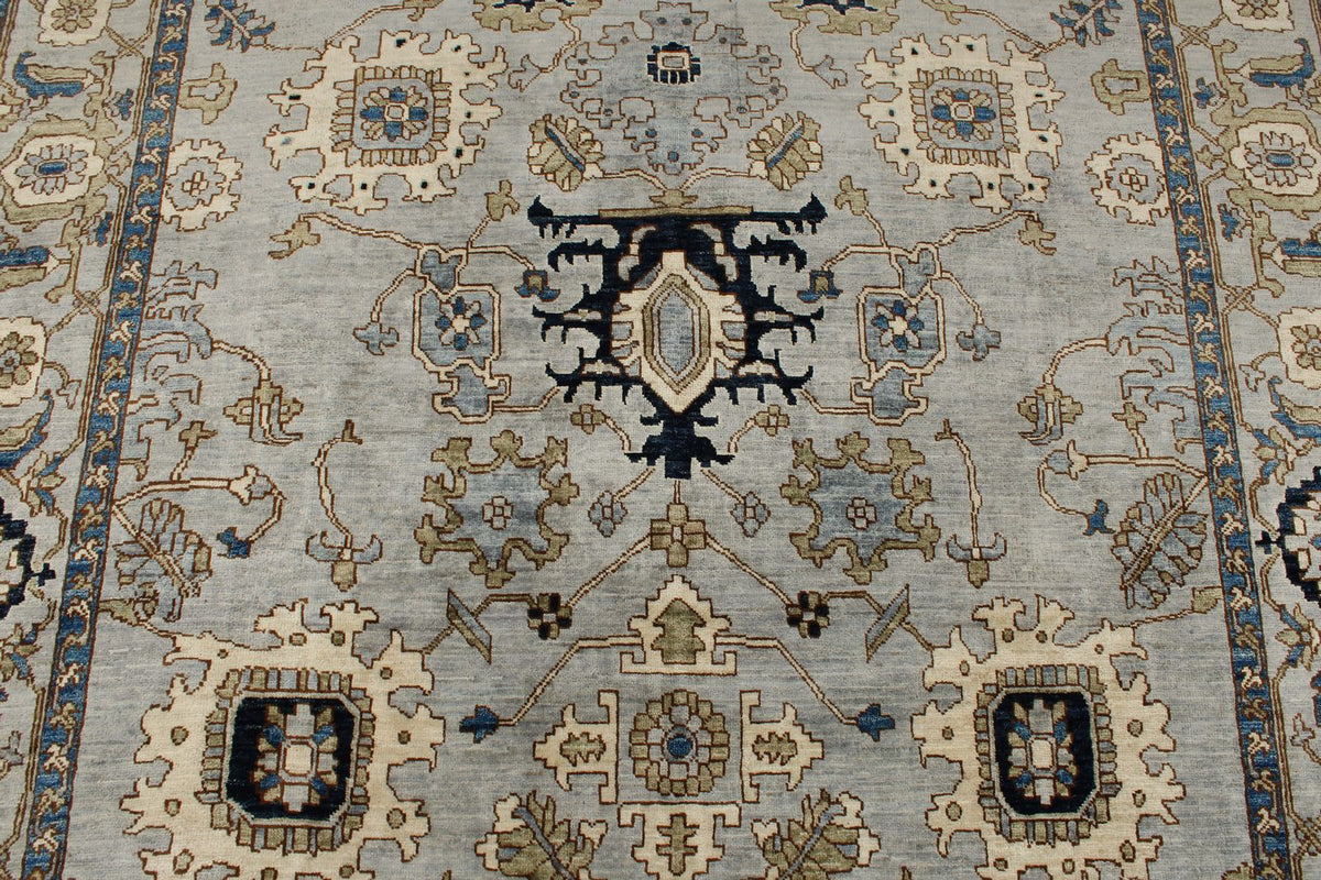 6x17 Gray and Light Blue Anatolian Traditional Rug
