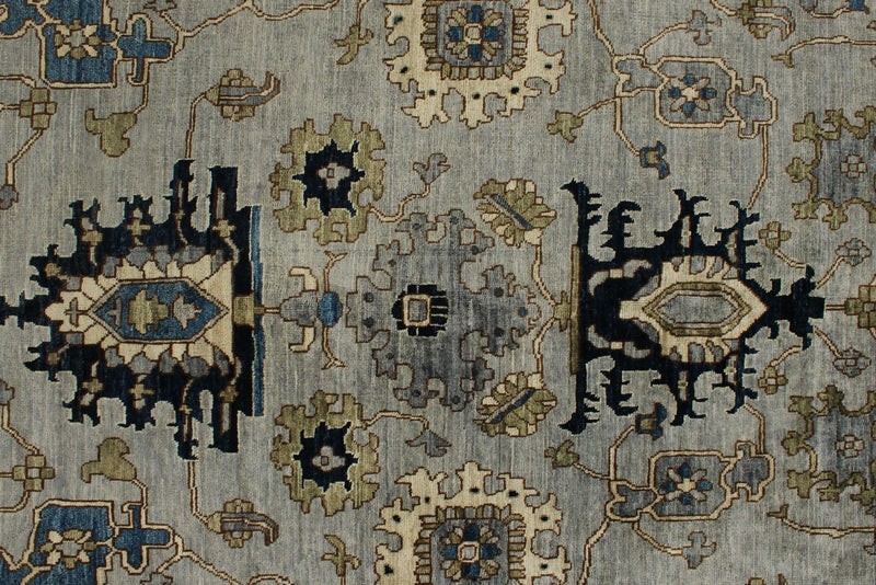 6x17 Gray and Light Blue Anatolian Traditional Rug
