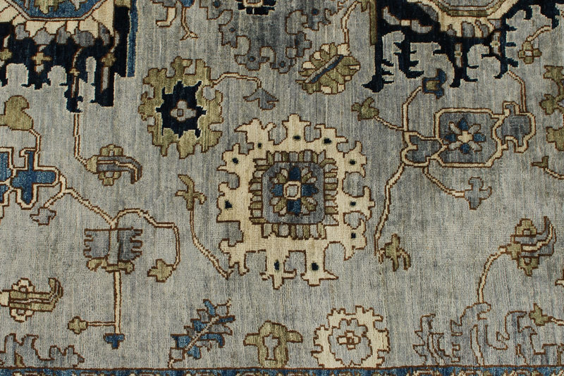 6x17 Gray and Light Blue Anatolian Traditional Rug