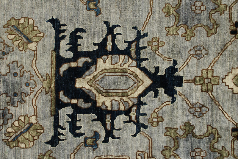 6x17 Gray and Light Blue Anatolian Traditional Rug
