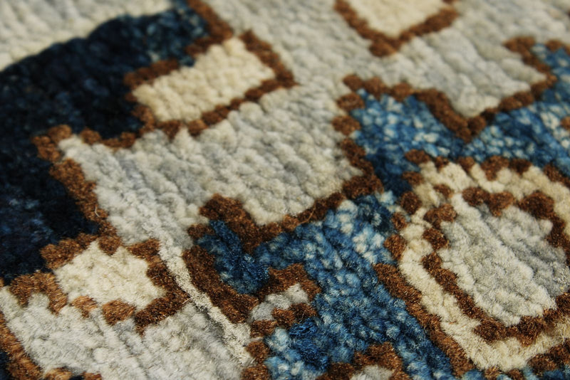 6x17 Gray and Light Blue Anatolian Traditional Rug