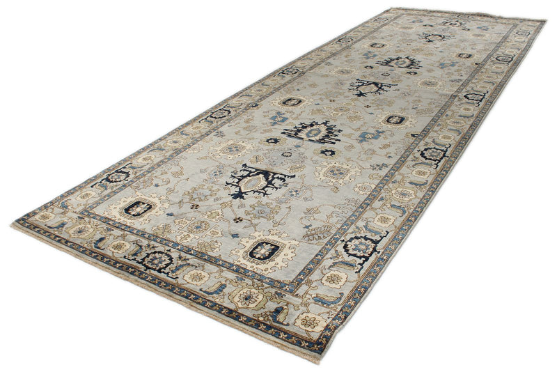 6x17 Gray and Light Blue Anatolian Traditional Rug