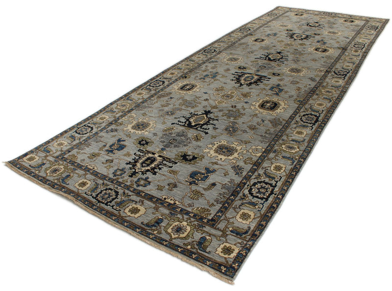 6x17 Gray and Light Blue Anatolian Traditional Rug