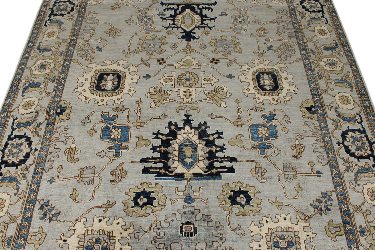 6x17 Gray and Light Blue Anatolian Traditional Rug