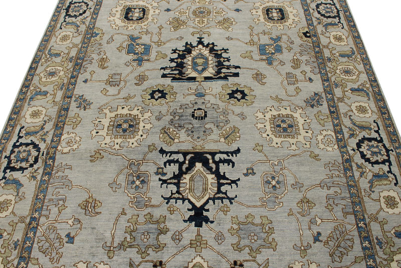 6x17 Gray and Light Blue Anatolian Traditional Rug