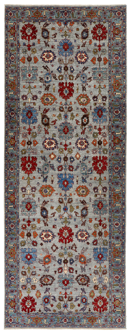 6x16 Gray and Multicolor Anatolian Traditional Rug