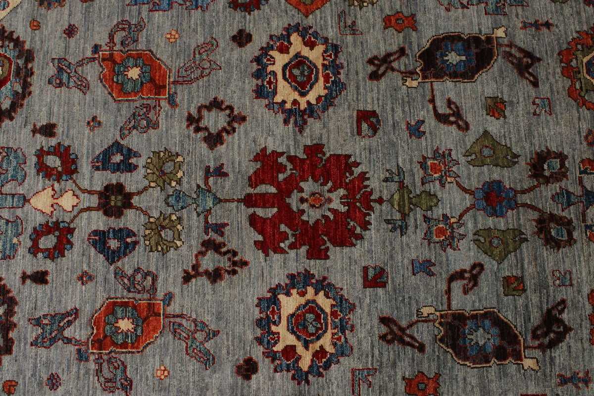 6x16 Gray and Multicolor Anatolian Traditional Rug
