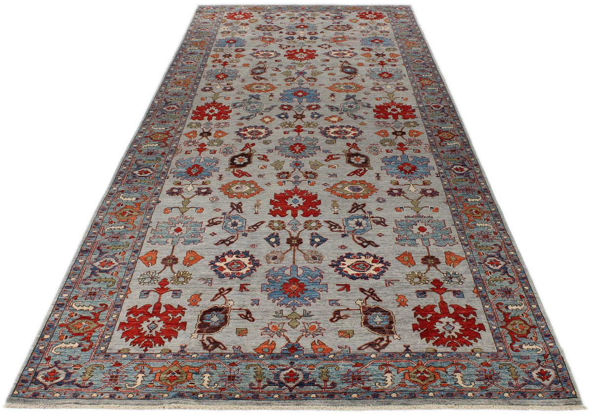 6x16 Gray and Multicolor Anatolian Traditional Rug
