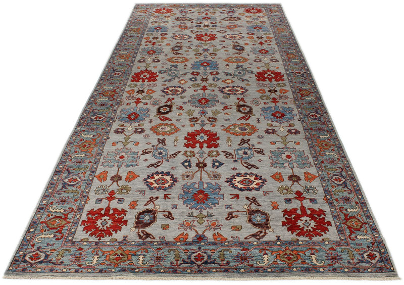 6x16 Gray and Multicolor Anatolian Traditional Rug