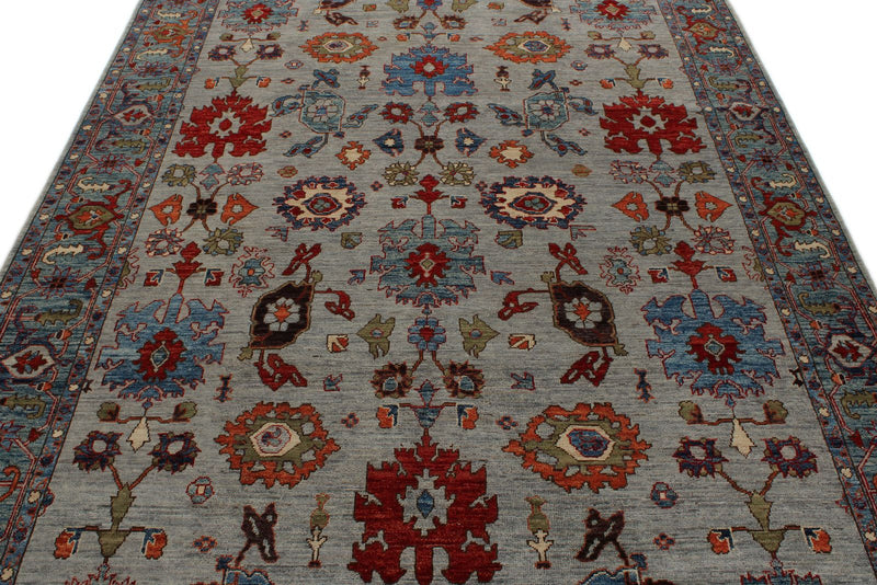 6x16 Gray and Multicolor Anatolian Traditional Rug