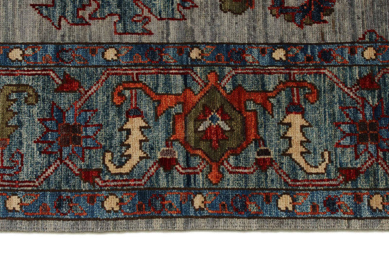 6x16 Gray and Multicolor Anatolian Traditional Rug
