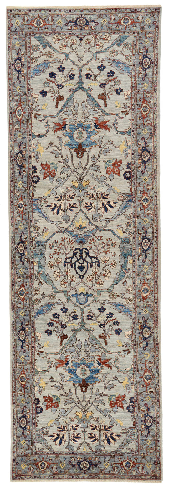 4x12 Gray and Gray Anatolian Traditional Runner