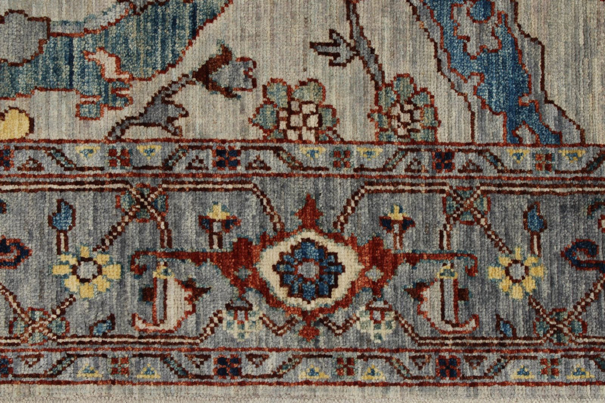 4x12 Gray and Gray Anatolian Traditional Runner