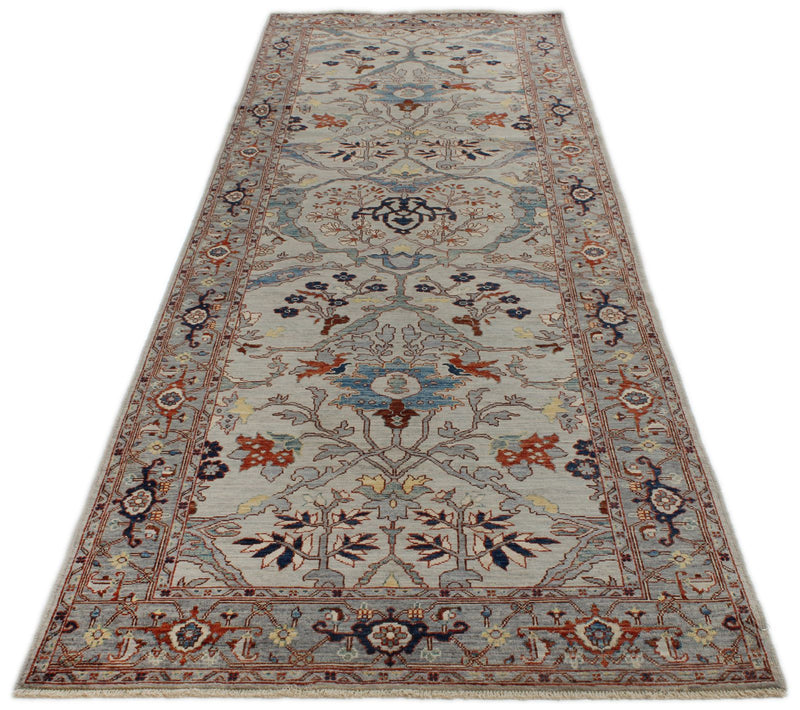 4x12 Gray and Gray Anatolian Traditional Runner