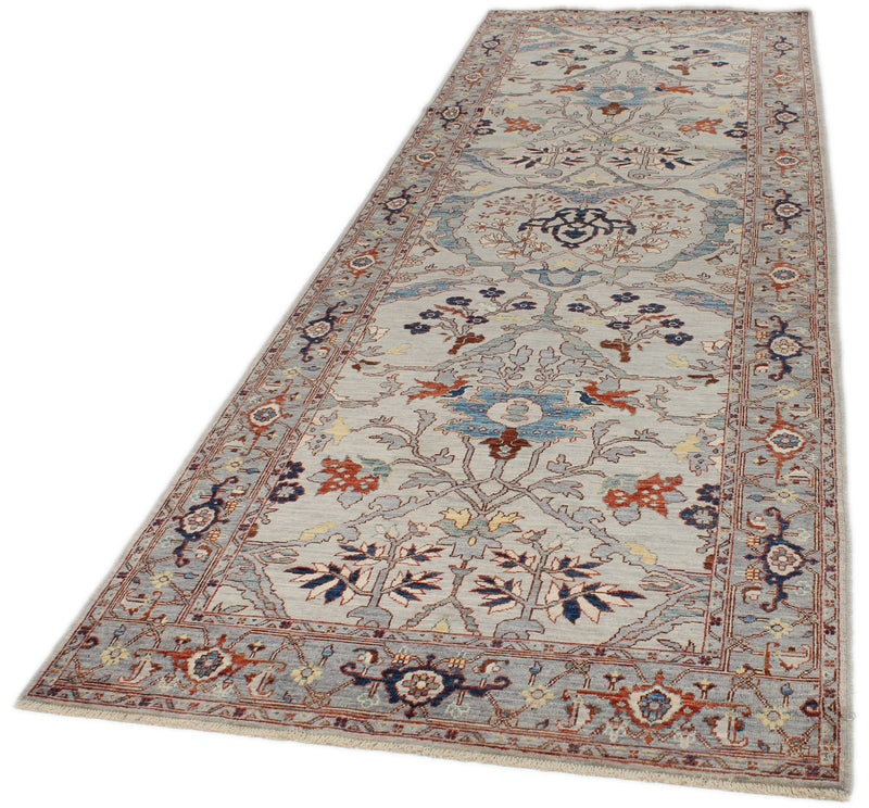 4x12 Gray and Gray Anatolian Traditional Runner