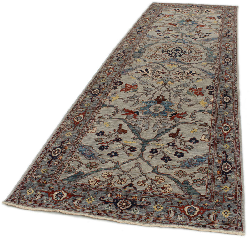 4x12 Gray and Gray Anatolian Traditional Runner