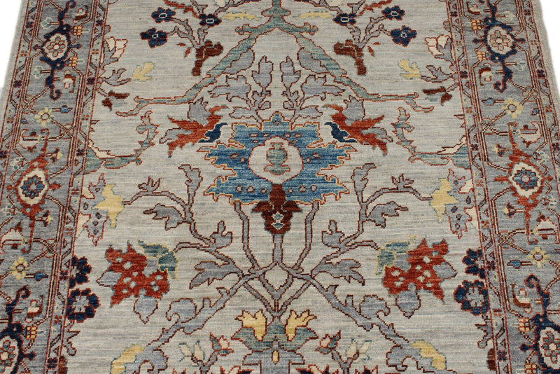 4x12 Gray and Gray Anatolian Traditional Runner